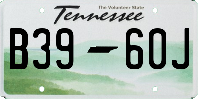 TN license plate B3960J