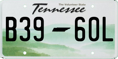 TN license plate B3960L