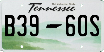 TN license plate B3960S
