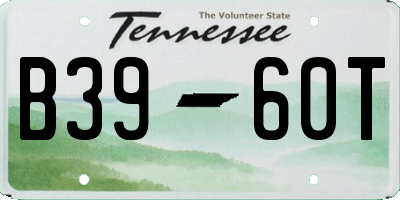 TN license plate B3960T