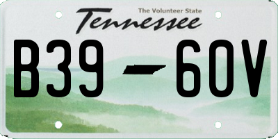 TN license plate B3960V