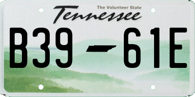TN license plate B3961E