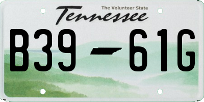 TN license plate B3961G