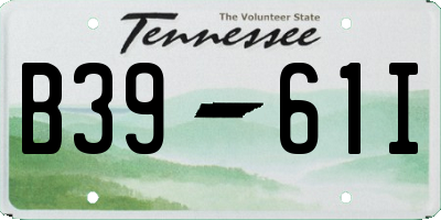 TN license plate B3961I