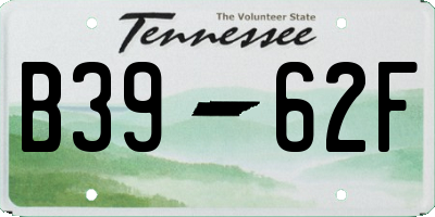 TN license plate B3962F