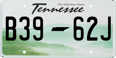 TN license plate B3962J