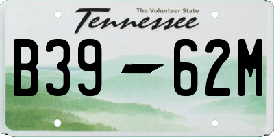 TN license plate B3962M