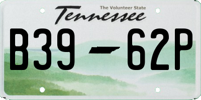 TN license plate B3962P