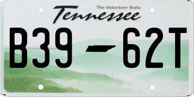 TN license plate B3962T