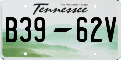 TN license plate B3962V