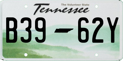 TN license plate B3962Y