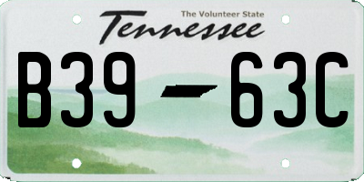 TN license plate B3963C