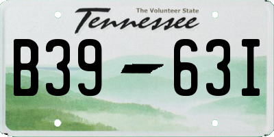 TN license plate B3963I