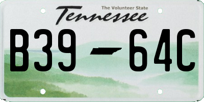 TN license plate B3964C