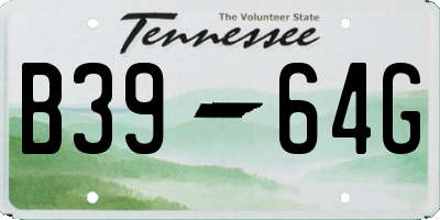 TN license plate B3964G