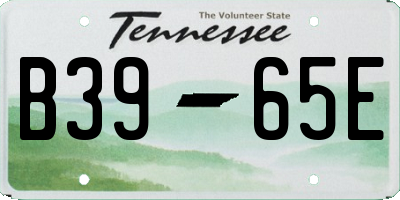 TN license plate B3965E