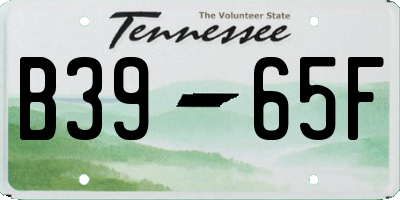 TN license plate B3965F