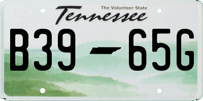 TN license plate B3965G
