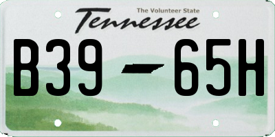 TN license plate B3965H