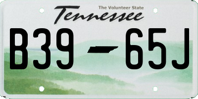 TN license plate B3965J