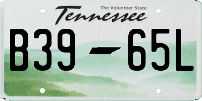 TN license plate B3965L