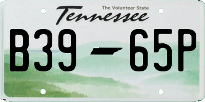 TN license plate B3965P