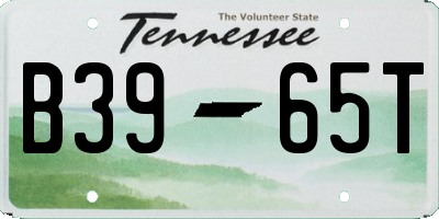 TN license plate B3965T