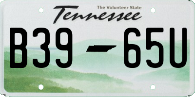 TN license plate B3965U