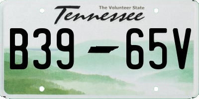 TN license plate B3965V