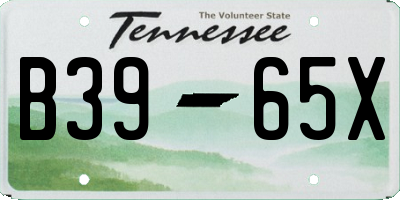 TN license plate B3965X