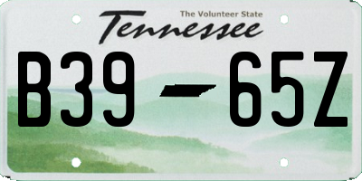TN license plate B3965Z