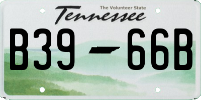 TN license plate B3966B