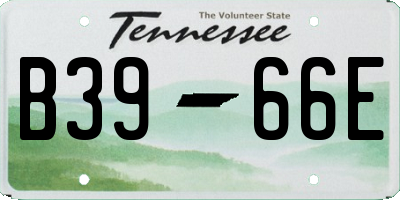 TN license plate B3966E