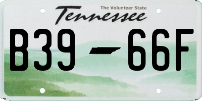 TN license plate B3966F