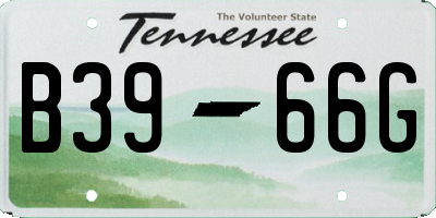 TN license plate B3966G
