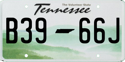 TN license plate B3966J