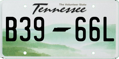 TN license plate B3966L