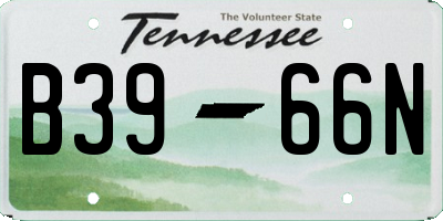 TN license plate B3966N