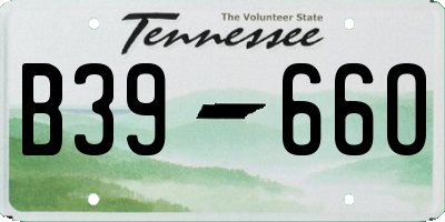 TN license plate B3966O