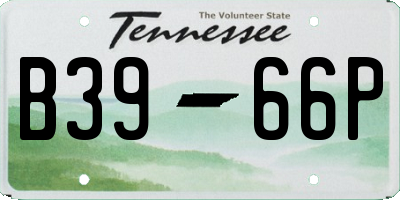 TN license plate B3966P