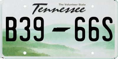 TN license plate B3966S