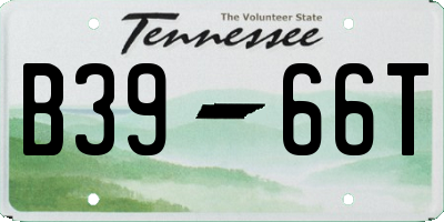TN license plate B3966T