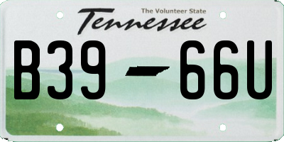 TN license plate B3966U
