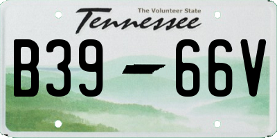 TN license plate B3966V
