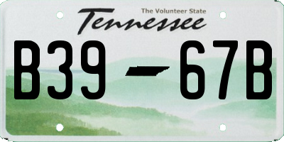 TN license plate B3967B