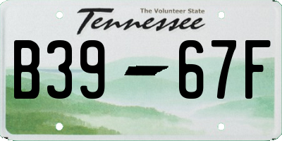 TN license plate B3967F