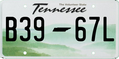 TN license plate B3967L