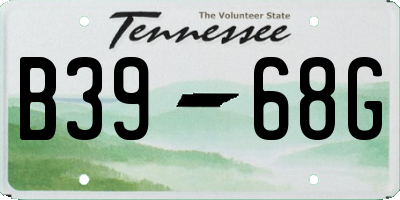 TN license plate B3968G