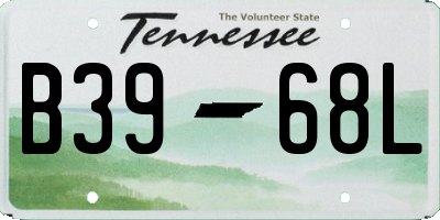 TN license plate B3968L