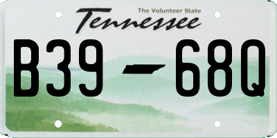 TN license plate B3968Q